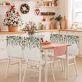 thumbnail image 2 of Winter Floral Chair Covers Set of 6 Christmas Eucalyptus Leaves Red Berry Rustic Chair Back Covers Stretch Removable Washable Slipcovers Protector for Dining Room Kitchen Party Decor, 2 of 5