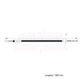 thumbnail image 2 of Cable Chicote Acelerador Compatible Con Toyota 4Runner 2.4L 1983 1984 1985 1986 Diesel Ln51 Ln56L Ln65L CAHSA Cable Chicote Acelerador, 2 of 6