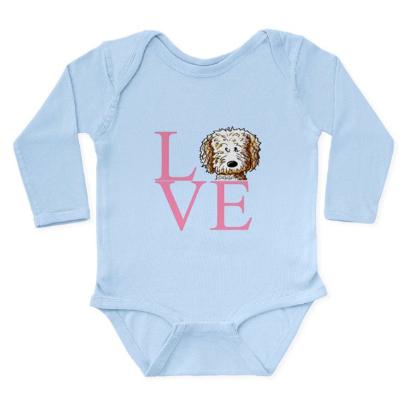 CafePress - Kiniart Doodle Love Long Sleeve Infant Bodysuit - Long Sleeve Cotton Baby Bodysuit