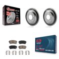 thumbnail image 1 of Transit Auto Rear Coated Disc Brake Rotors and Ceramic Pads Kit for Car 2016 Kia Optima LX EX 1.6T with Electric Parking KGC-101731, 1 of 11