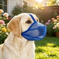 thumbnail image 5 of Dog Muzzle, Soft Mesh Muzzle For Small Medium Large Dogs For Scavenging Biting Licking And Chewing, Allows To Pant And Drink Pet Others Blue, 5 of 6