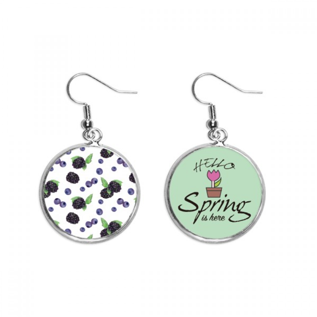 Blueberry Fruit acuarela ilustración patron Colgante decorativo temporada pendientes de primavera joyas Unbranded M