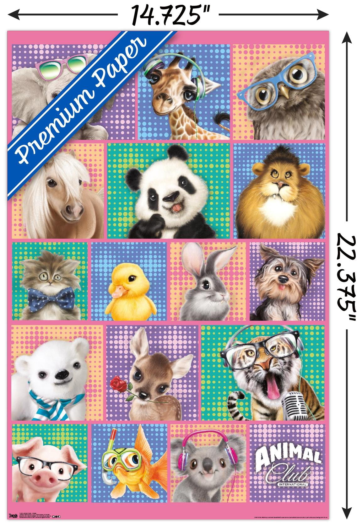 Animal Club - Group Wall Poster, 14.725" x 22.375"