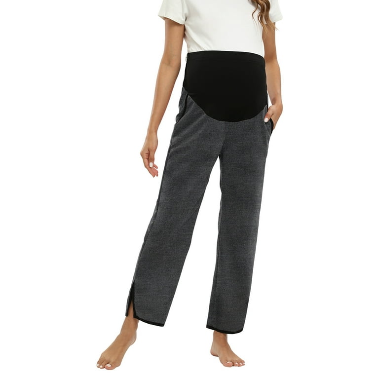 Womens Maternity Trousers Stretchy Comfortable Solid Casual Stretchy After  Birth Nightwear