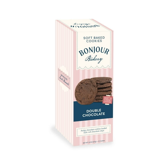 Bonjour Bakery Soft-Baked Double Chocolate Cookies, 8 oz