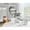 White / Woven Gray, variant on Madison Glider & Ottoman, Espresso & Latte