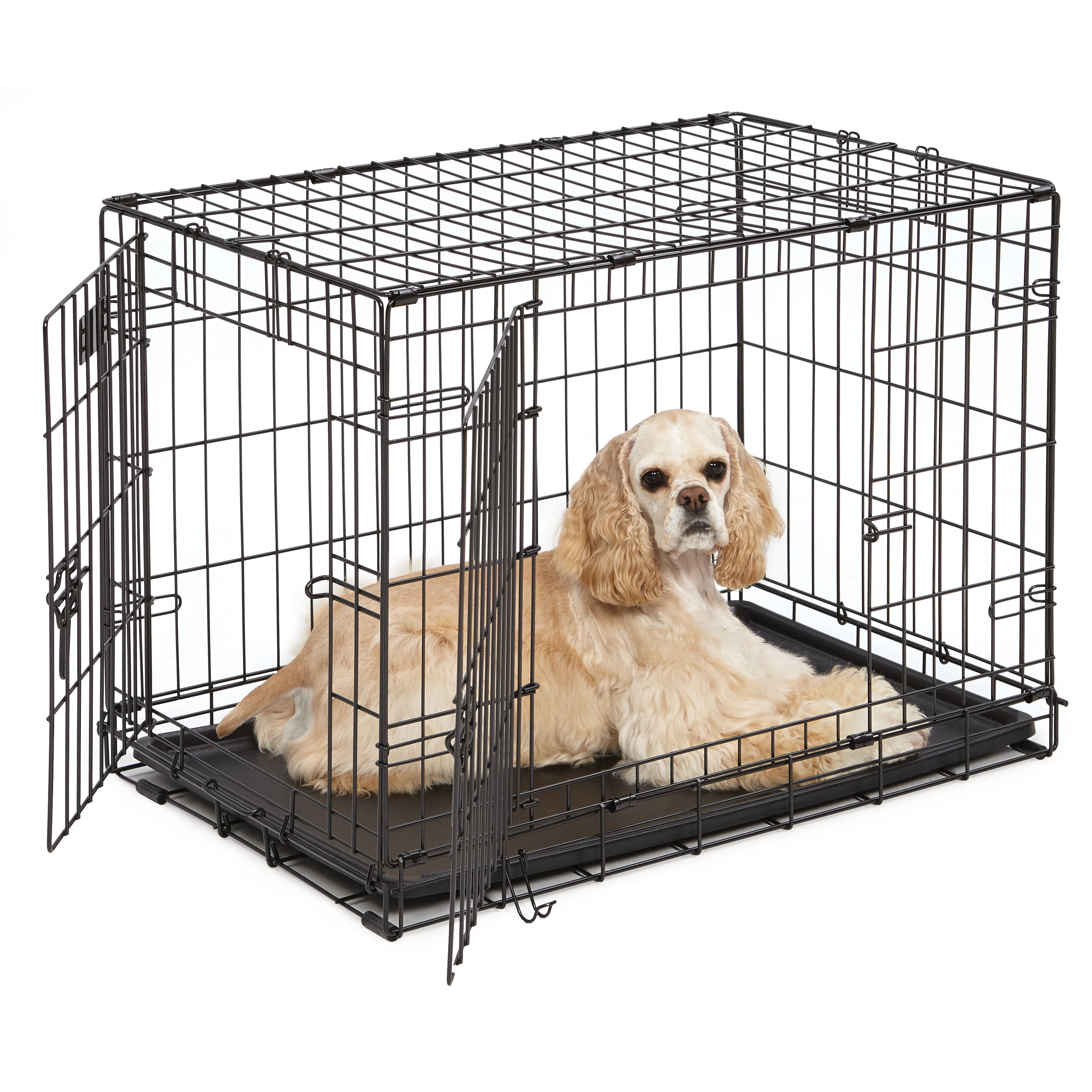 MidWest Homes For Pets Double Door iCrate Metal Dog Crate, 30
