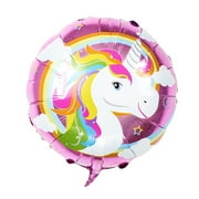 AkoaDa 18'' Unicorn/Flamingo Round Foil Balloon Self-sealing Birthday Party Creative