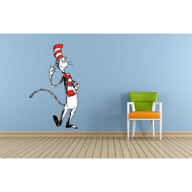 Dr Seuss The Cat in the Hat Classic Quotes Character Wall Art Sticker ...