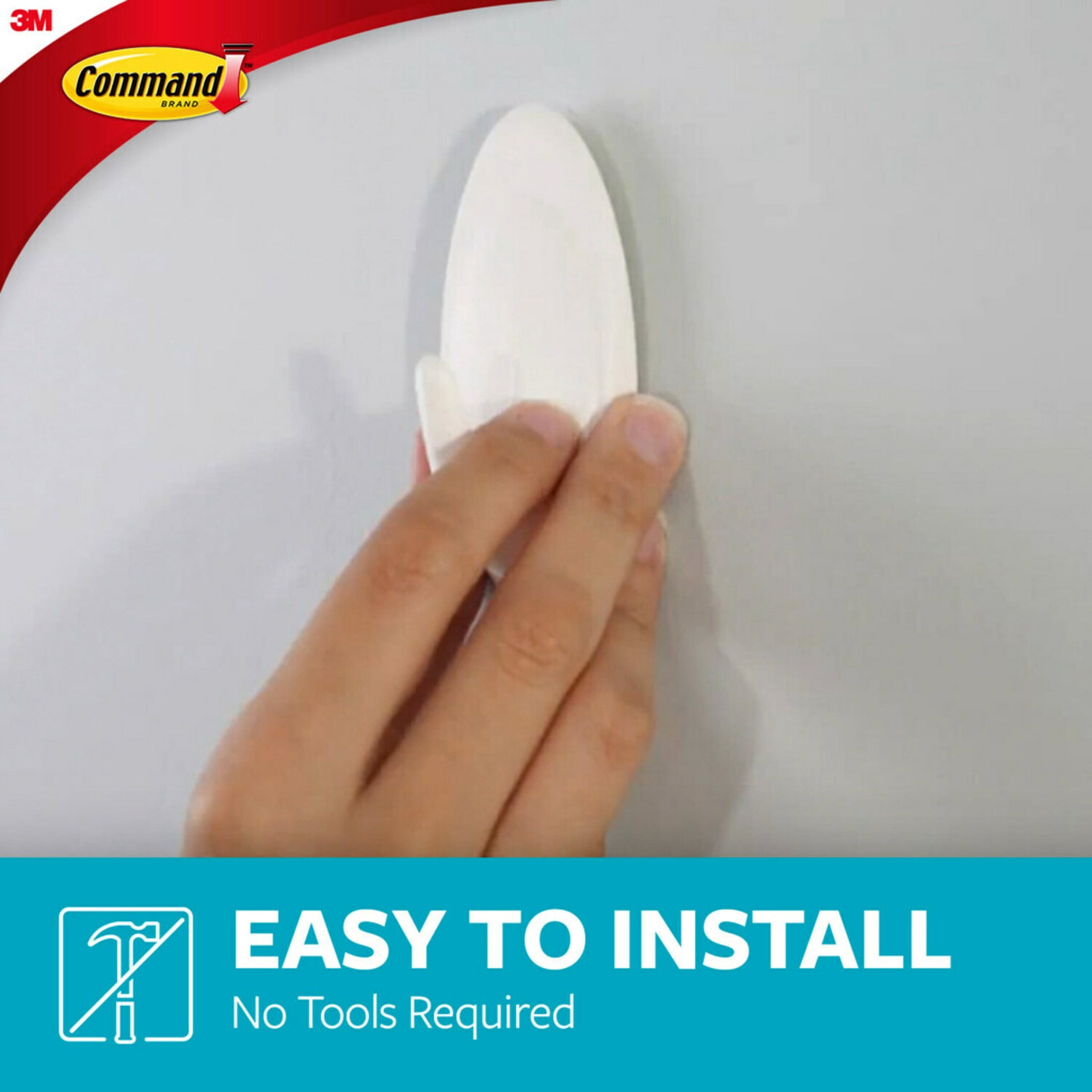 Command Bath Terrace Hooks, Quartz, 2 Wall Hooks, 4 Water Resistant Strips, Bathroom Organization
