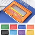 thumbnail image 1 of Ganfancp Estuche de Tela con Tres Agujeros Dan Layer Mesh Gran Capacidad Cremallera Negro Ofertas Flash Liquidación 1 X Estuche para Bolígrafo, 1 of 2