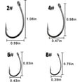 thumbnail image 3 of 180pcs Carp Fishing Hooks Barbed, High Carbon Steel Curved Fishing Hooks Circle Shank Bait Jig Hooks for Freshwater Saltwater Size 2 4 6 8, 3 of 5