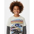 thumbnail image 4 of NASCAR, Boys' Graphic Waffle Knit Long Sleeve 2Fer, Sizes 4-18, 4 of 5