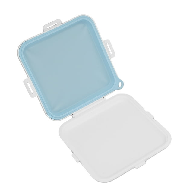 Boîte de Rangement pour Sandwichs, Design à Trous Suspendus, Petite Boîte Modulaire Empilable pour Pique-Nique et Sorties Bleue