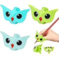 thumbnail image 1 of 4 Pcs Pencil Grips Pen Grips For Children Kids Pencil Holder Owl Writing Aid Grip For Preschooler Writing Posture Correction Practice Training (random, 1 of 3