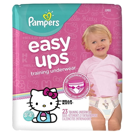 Pampers Easy Ups Training Underwear Girls 3T-4T (Size 5), 23 Count