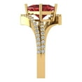 thumbnail image 3 of 2.3075 ct Princess Cut Natural Garnet Solitaire with Simulated Diamond Accents 18K Yellow Gold Womens Engagement Ring, 3 of 6