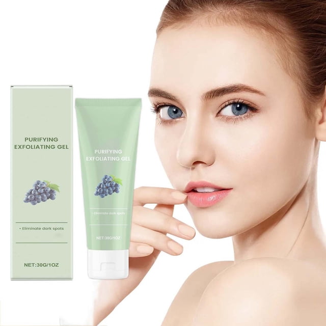 Gel Facial Exfoliante Natural Exfoliante Corporal 30g Removedor de Piel Muerta Queratina Limpiador Tratamiento de Poros Todo Tipo de Pieles Rostro Cuerpo Hidratante Limpieza Profunda Textura