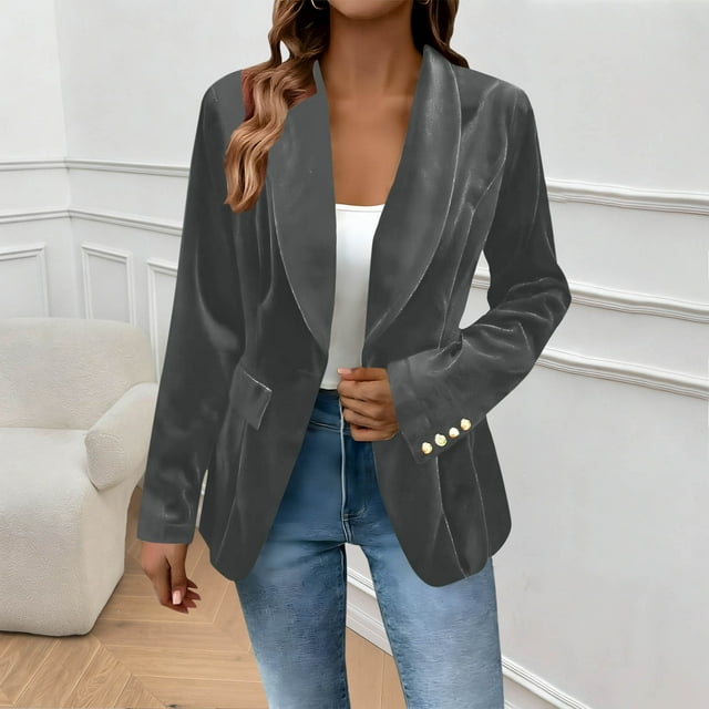TaTaai elvet Plaid Coat for Women, Long Sleeve Elegant Design, Soft Luxe Fabric, Ideal for Winter Wear, Holiday Events and Evening Gatherings Gift