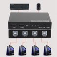 thumbnail image 2 of Divisor KVM De 4 Puertos, Divisor KVM USB De Carcasa Esmerilada De Metal Para Teclado Y Ratón YLSHRF USB Controller, 2 of 8