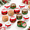 24-Santa Elf, variant on 12 Snowflower 8 Oz Metal Cookie Candle Storage Jars with Lids