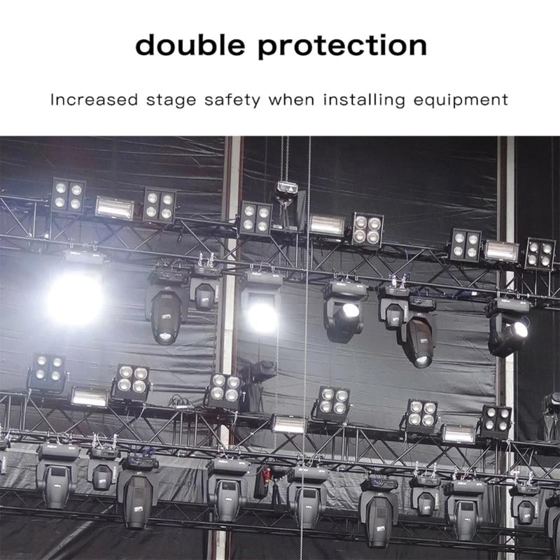 lanema Professional Stage Light Safety Cable 5PCS/10PCS for Par Lights and Moving Heads 20Kg Load Capacity