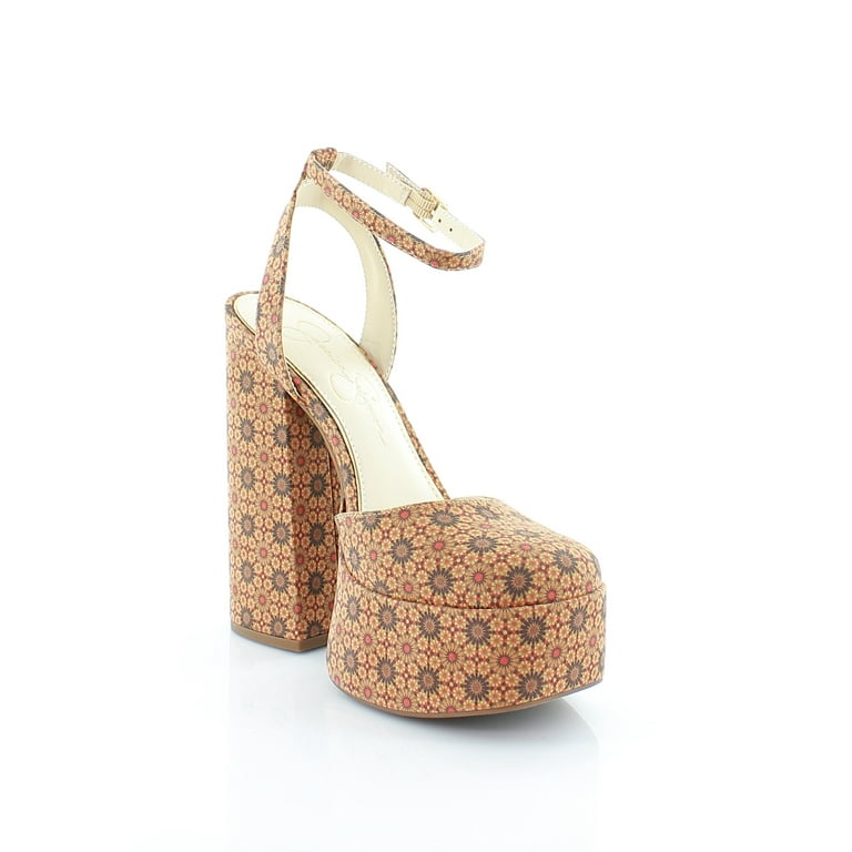 Jessica Simpson Skilla Women s Heels Tan Combo Size 8.5 M