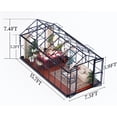 thumbnail image 4 of Jocisland 8x16x7.5 ft Polycarbonate Walk-in Large Aluminum Greenhouse Double 4 Vents Swing Doors 5.2ft Wall Height, Greenhouse for Outdoors, Black, 4 of 8