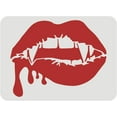 thumbnail image 1 of Plantillas de labios sangrantes de vampiro, plantillas grandes de dibujo y pintura de 11,7 x 8,3 pulgadas, reutilizables, de Mylar., 1 of 7