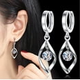 thumbnail image 3 of 925 sterling silver twisted leaf women's earrings women's earrings light luxury high-end earrings, 3 of 7