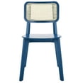 thumbnail image 5 of SAFAVIEH Luz Contemporary Cane Dining Chair, Navy, Set of 2 (17.3 in. W x 20.1 in. D x 31.9 in. H), 5 of 13