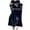Black, variant on Herrnalise Women's dark gothic style Europe and the United States lace splicing shoulder dress long-sleevedRetro V-neck dresses S-L