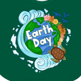 thumbnail image 4 of Inktastic Earth Day Turtle Planet with Waves and Birds Boys or Girls Baby Bib, 4 of 4