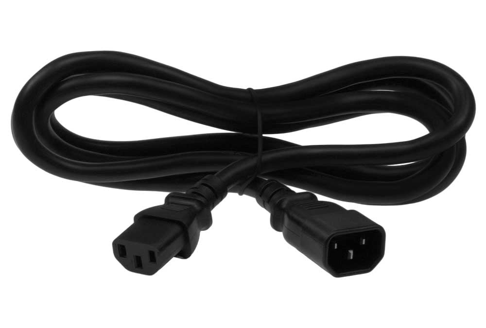 10ft 14 awg c13 to c14 power cord extension sjt 15 amp 250v