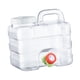 thumbnail image 3 of Contenedor de agua con grifo, botella de agua para acampar transparente, portátil, grande, 7,5 L, cuadrada, para picnics, 3 of 9