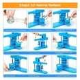 thumbnail image 5 of 25+32+58MM Blue Badge Button Maker Machine, DIY Pin Badge Press Making Machine With 300Pcs Button Parts+3 S+3 Circle Cutter, 5 of 8