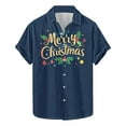 thumbnail image 2 of Elvqul Mens Christmas Shirts Button up Ugly Graphic Short Sleeve Big and Tall Shirts for Men, 2 of 5