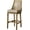Weathered Oak Finish with Avanti Bone, variant on Maven Lane Vienna Bar Stool, Reclaimed Oak Finish w/ Ash Grey Fabric Upholstery