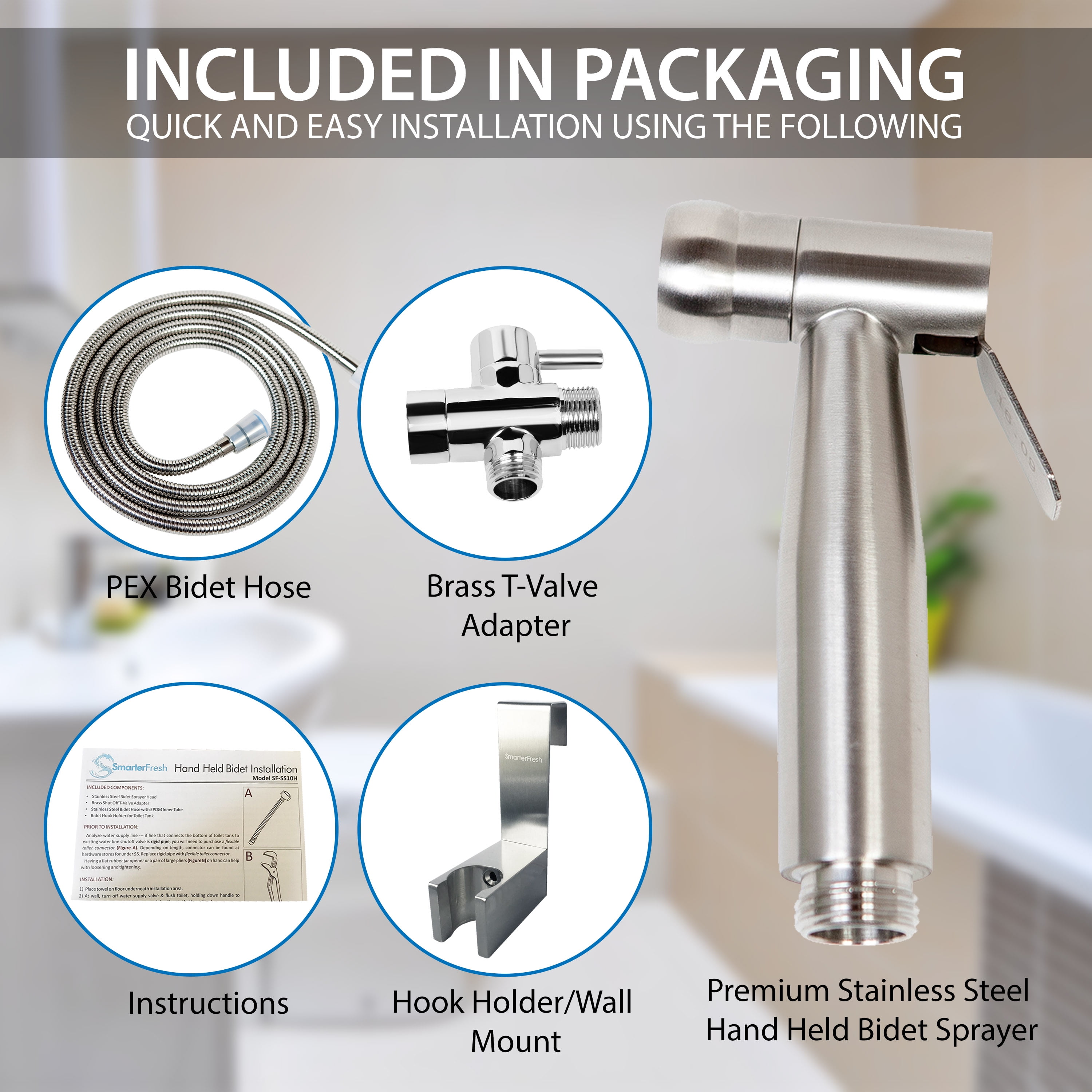 Smarterfresh Hand Held Bidet Sprayer