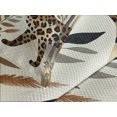 thumbnail image 4 of Ambesonne Leopard Quilted Bedspread Set 3 Pcs, Wild Autumn Woodland Art, King Size, Burnt Sienna Amber and Grey, 4 of 5