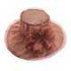 thumbnail image 4 of Sombrero de malla con flores para mujer: plegable, cierre a presión, poliéster, talla única (58 cm de circunferencia de cabeza), moda primavera/verano, 4 of 4