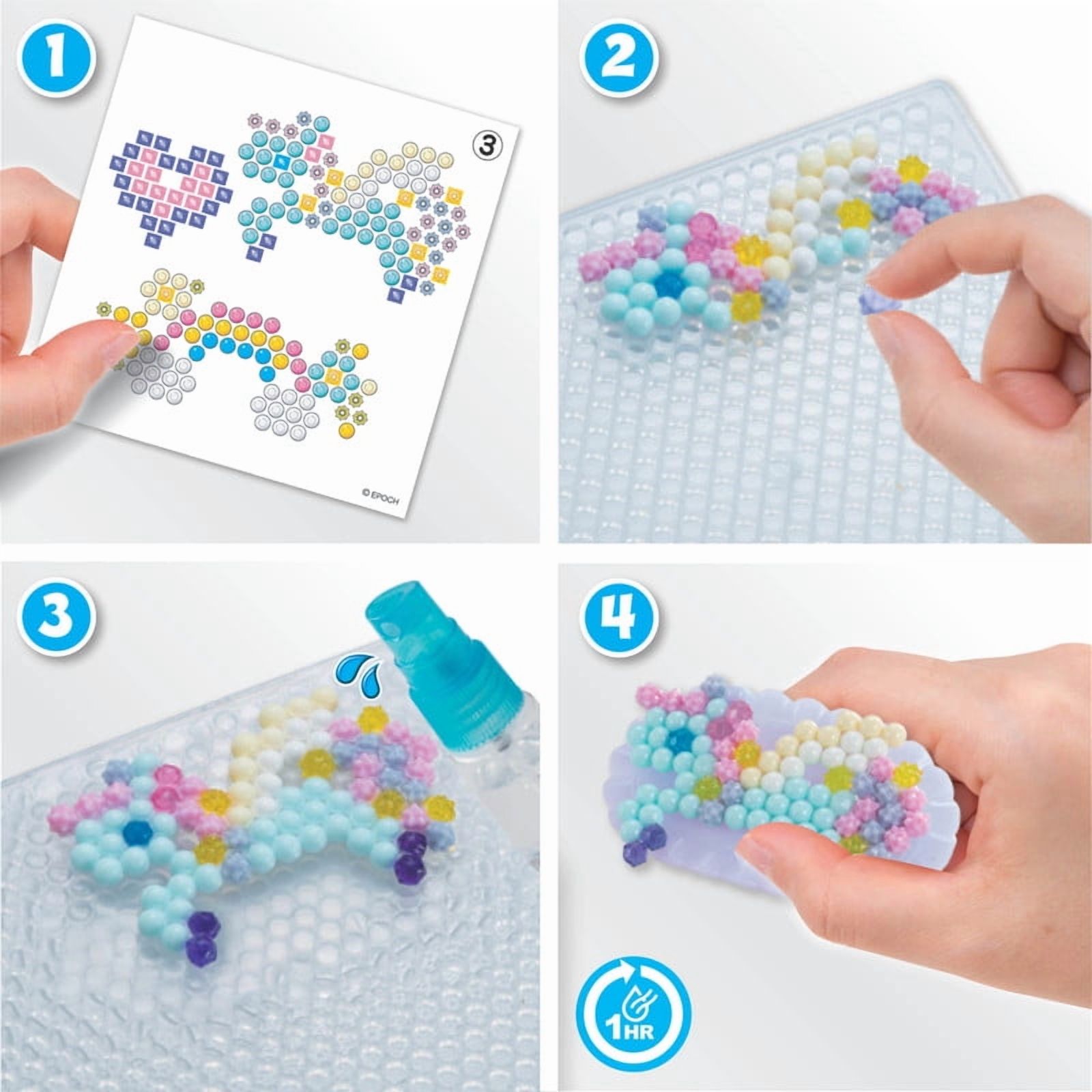 Aquabeads Fairy World Complete Arts & Crafts Bead Kit for Childrens - over 800 beads & wearable rings, bracelets, keychains and more