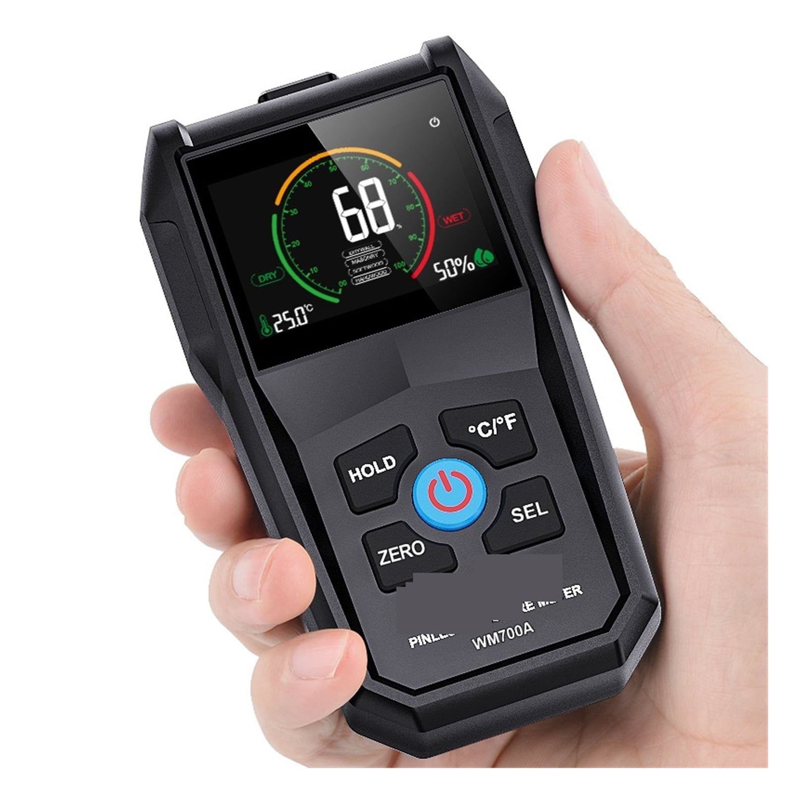 Inductive Timber Moisture Meter Drywall Masonry Softwood Hardwood Water Content Detect Non-contact Wood Moisture Detector ,Wide Applications