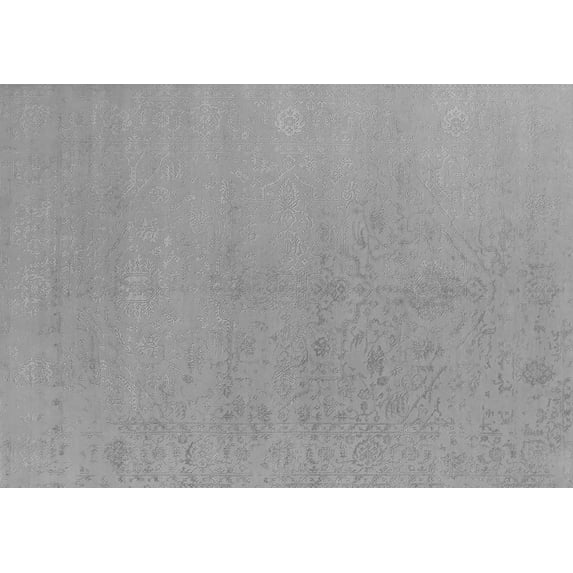 Ahgly Company Indoor Rectangle Oriental Gray Industrial Area Rugs, 2' x 4'