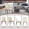 thumbnail image 4 of AFO Upholstered Dining Chairs Set of 2, Modern Fabric Kitchen Side Chairs with Solid Wood Legs,for Home, Restaurant or Cafe, Beige, 4 of 6