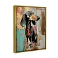 thumbnail image 4 of Stupell Industries Dachshund Modern Collage Animals & Insects Painting Gold Floater Framed Canvas Art Print Wall Art, 17 x 21, 4 of 10