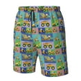 thumbnail image 6 of Uemuo Construction Machinery Pattern Men's Swim Trunks Hawaiian Beach Bathing Suit Swimsuits Beach Quick-Dry Shorts with Pockets-3X-Large, 6 of 9
