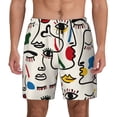thumbnail image 3 of Uemuo Aabstract Eyes Pattern Mens Swim Trunks Quick Dry Board Shorts with Mesh Lining, Stretch Beach Shorts Quick Dry No-Chafing Board Shorts-X-Large, 3 of 9