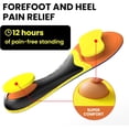 thumbnail image 3 of Bukihome Plantar Fasciitis Relief Insoles for Men Women, Rigid Arch Support Inserts for Flat Feet, Thick Cushioning, Triple-Layer Shock Absorption, Moisture-Wicking, All-Day Comfort, L, 3 of 8