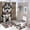 style-423, variant on 4 Pcs Shower Curtain Set Cute Husky Animal Dog Non-Slip Rugs And Toilet Mat Lid Rug Accessories Cute Dog Pets Bathroom Decor Sets for Bathtub Decor 72inch X 72inch